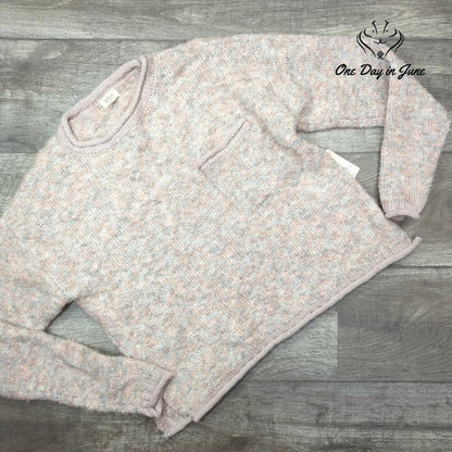 a.n.a Blush Heather Pull over Long Sleeve Sweater Size S