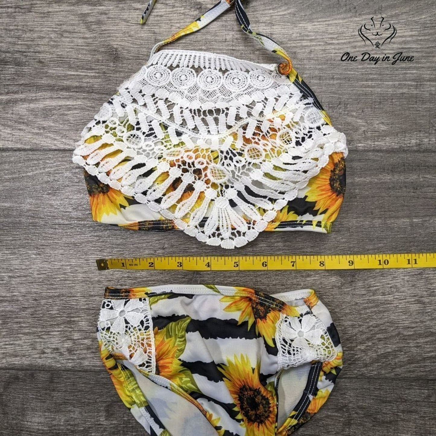 Enlifety Little Girls Sunflower Bikini Swimsuit Size 2-3T