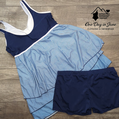 Charmleaks Tiered Tankini Boyshort Swimsuit Size L