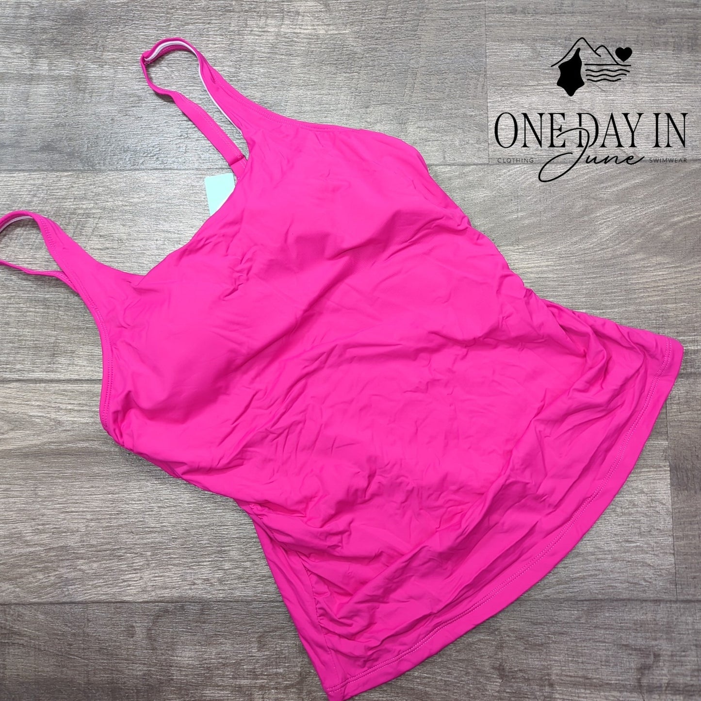 Aqua Eve Square Neck Tankini Top Size L
