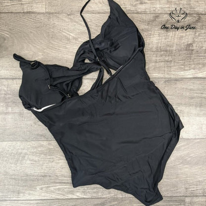 Mooslover High Neck Wrap Monokini One Piece Size 2XL