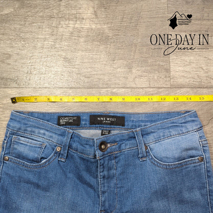Nine West Cigarette Fit Skinny Leg Cropped Jeans Size 6
