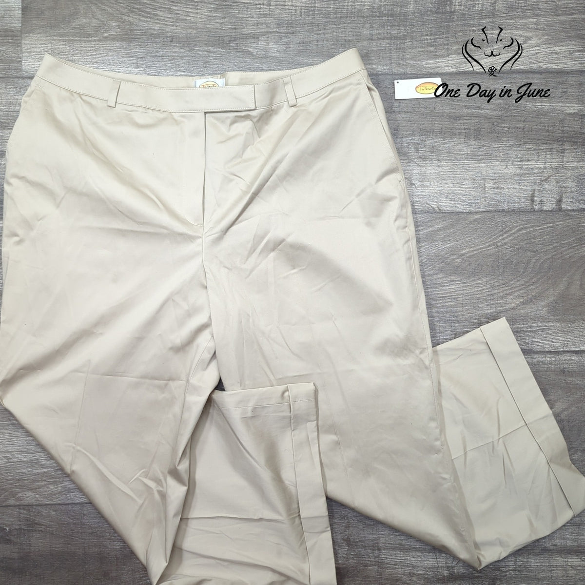 Talbots Flat Front Straight Leg Dress Pants Beige Tan NWT $98 Size 18