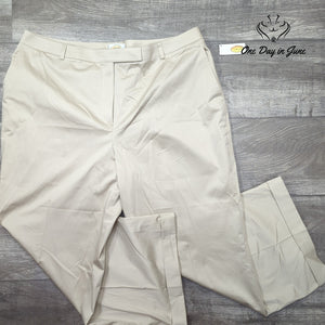 Talbots Flat Front Straight Leg Dress Pants Beige Tan NWT $98 Size 18