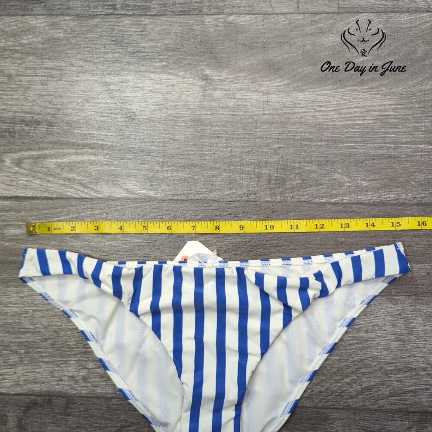 Billabong Blue By U Tropic Striped Bikini Bottom Size L