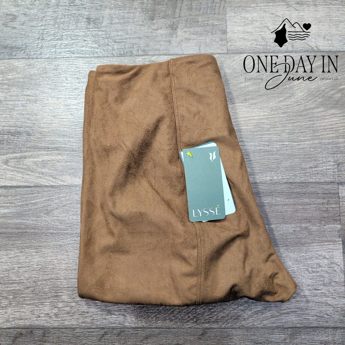 Lysse Pull On Faux Suede Skinny Pants Toffee Brown NWT Size L