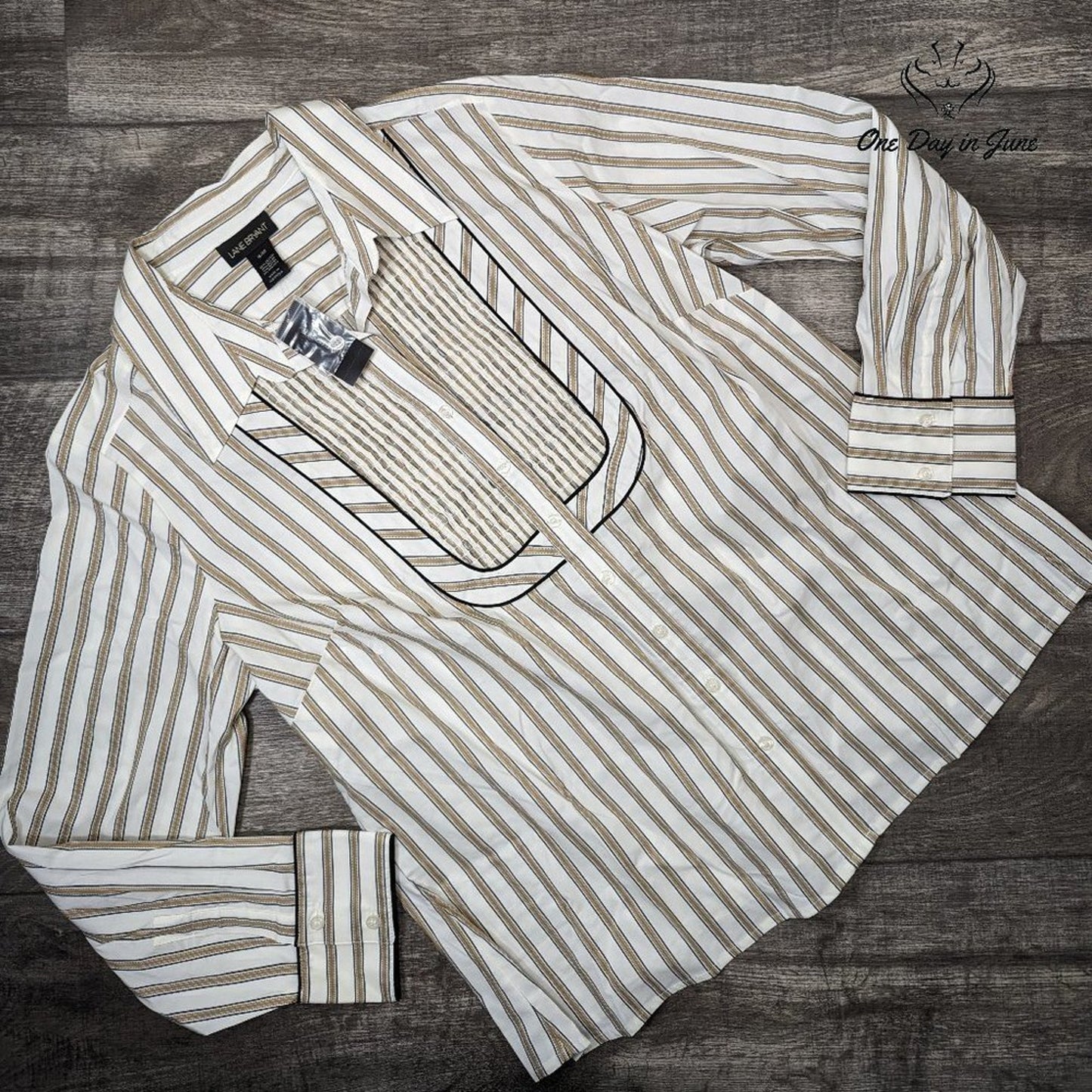 Lane Bryant Long Sleeve Button Down Top Size 18/20