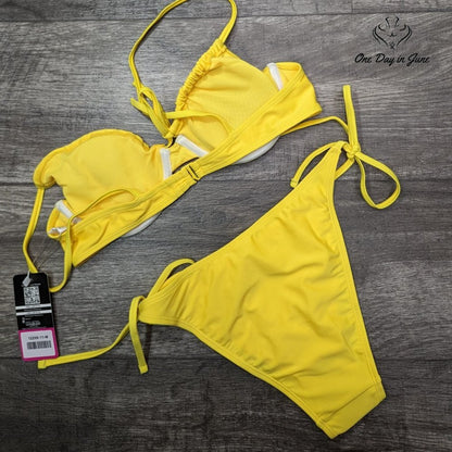 Shekini Drawstring Underwire Tie Side Bikini Swimsuit Size M