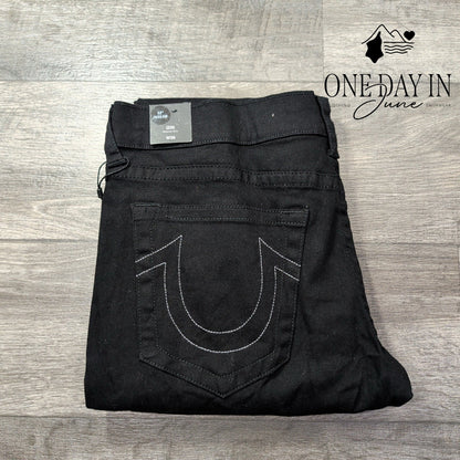 True Religion Geno Relaxed Slim Jeans Black No Flap NWT Men's Size 36X32
