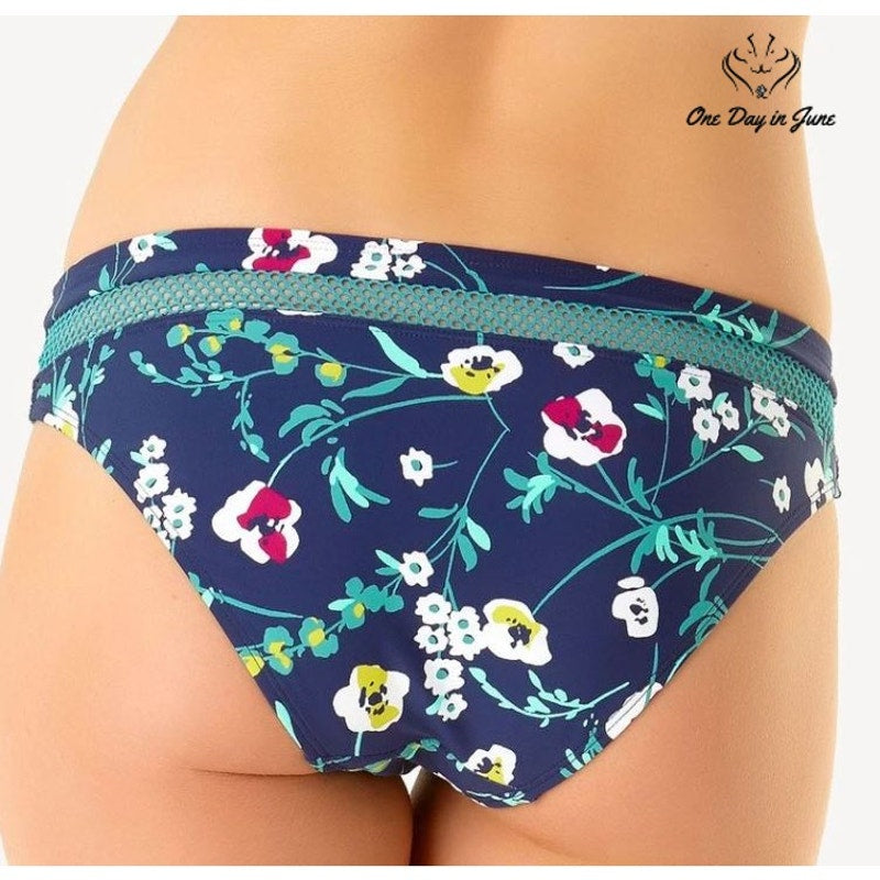 Cole of California Mesh Low Rise Bikini Bottom Swimwear Size S