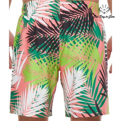City Streets Talk To The Palm 8" Swim Trunks Size S