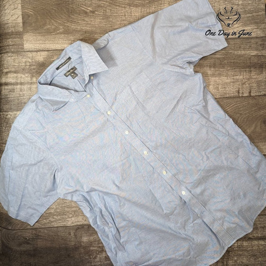 Eddie Bauer Wrinkle Free Relaxed Fit Short Sleeve Shirt Size TXL