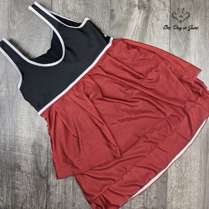 Charmleaks Layered Mesh Tankini Top Size M