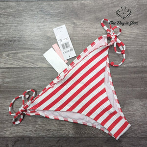 Roxy Hello July Tie Side Moderate Bikini Bottom Size L