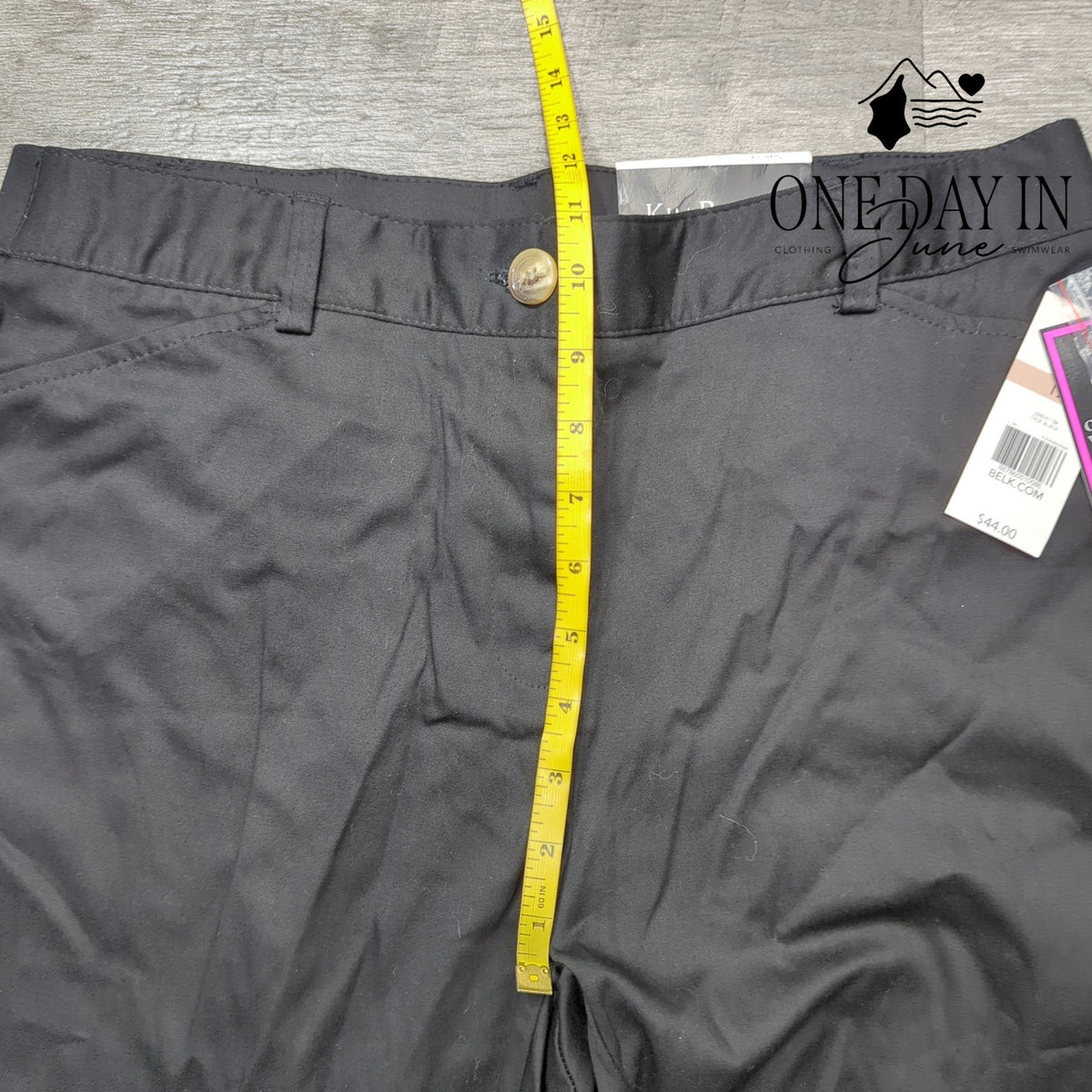 Kim Rogers Comfort Waist Bermuda Shorts Black Stretch NWT Size 12