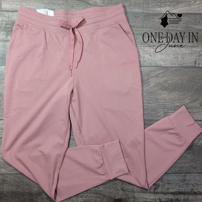Merrell Active Jogger Pants Pink Drawstring Athletic Lounge NWT Size L