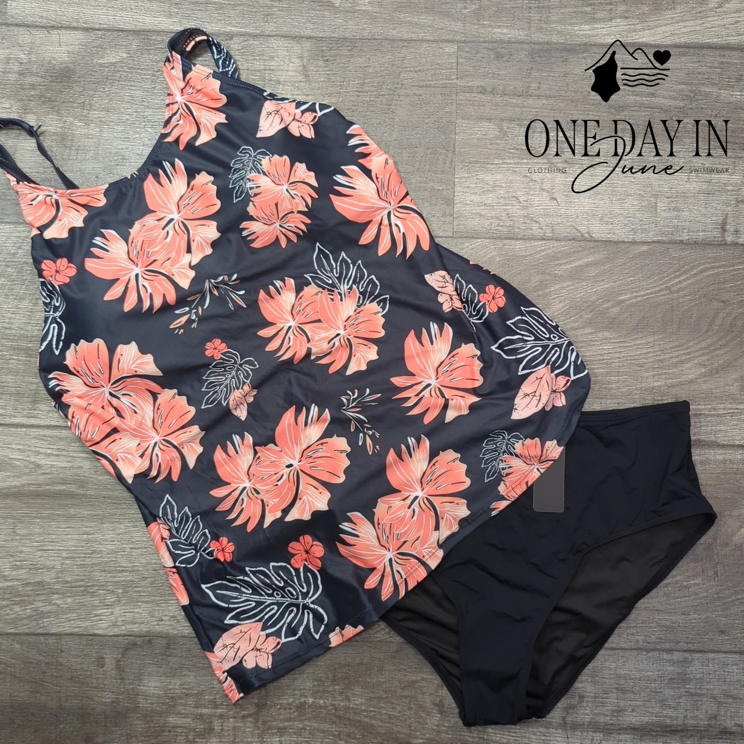 Tempt Me Tropical Tankini Swimsuit Size XL