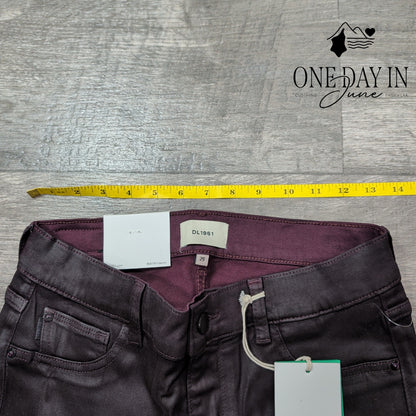 DL1961 Mara Straight Ultimate Coated Jeans Size 8 (29)