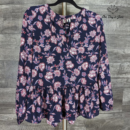Loft Long Sleeve Floral Bouse Size XS