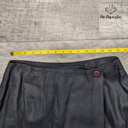 Valerie Stevens Petites Lined Linen Maxi Skirt Size 12