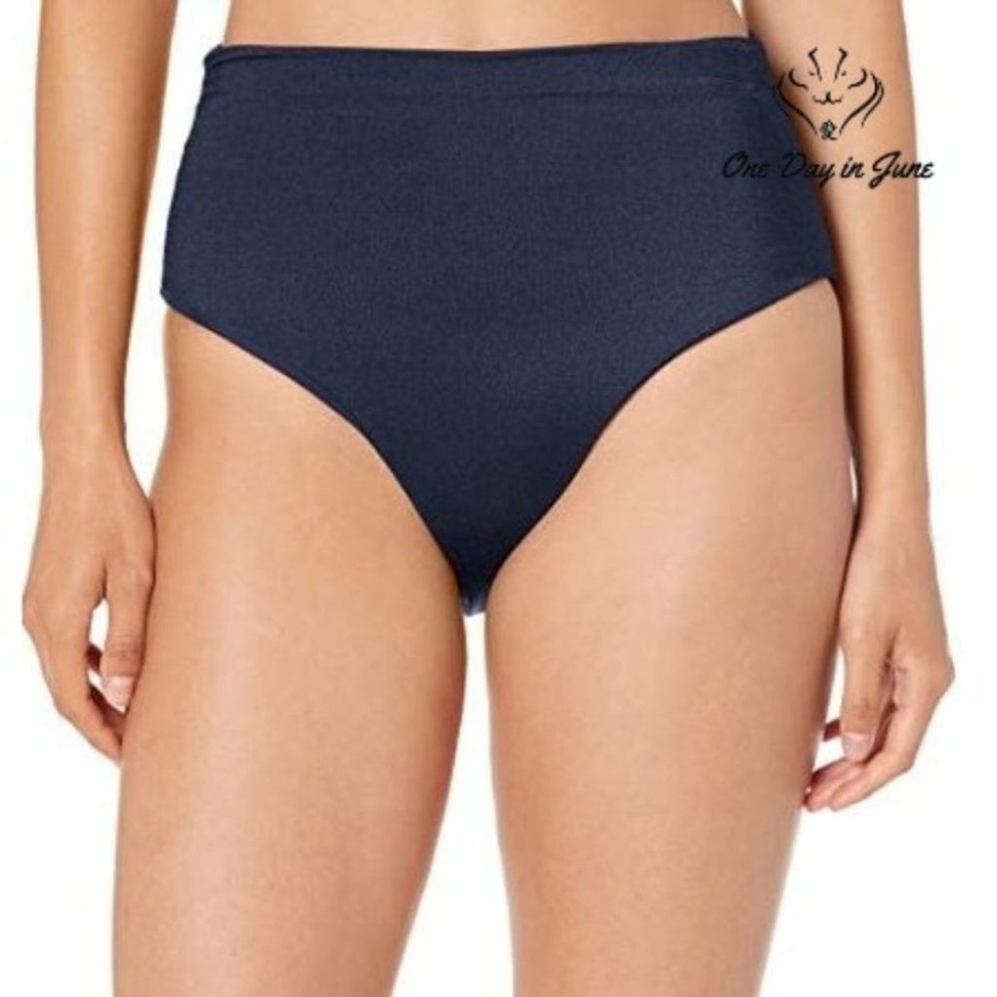 Tahari Ruched Transformable High Waist Bikini Bottom Size L