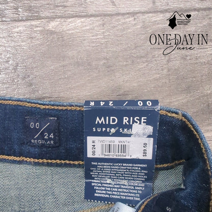 Lucky Brand Ava Mid Rise Super Skinny Jeans Size 00