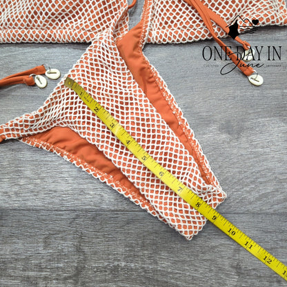 Zaful Adjustable Triangle Tie Side Cheeky Bikini Swimsuit Size S