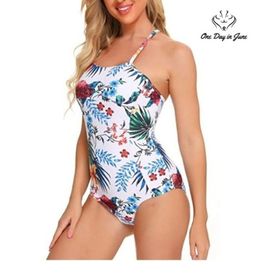 Finwanlo Criss Cross Lace Up One Piece Swimsuit Size XL