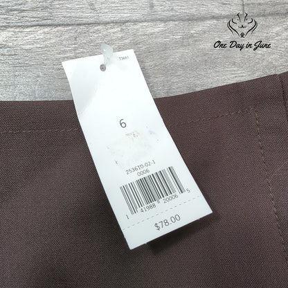 Banana Republic Wool Pencil Skirt Brown NWT Career Workwear $78 Size 6