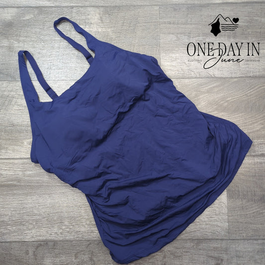 Aqua Eve Straight Neck Tankini Top Size XL