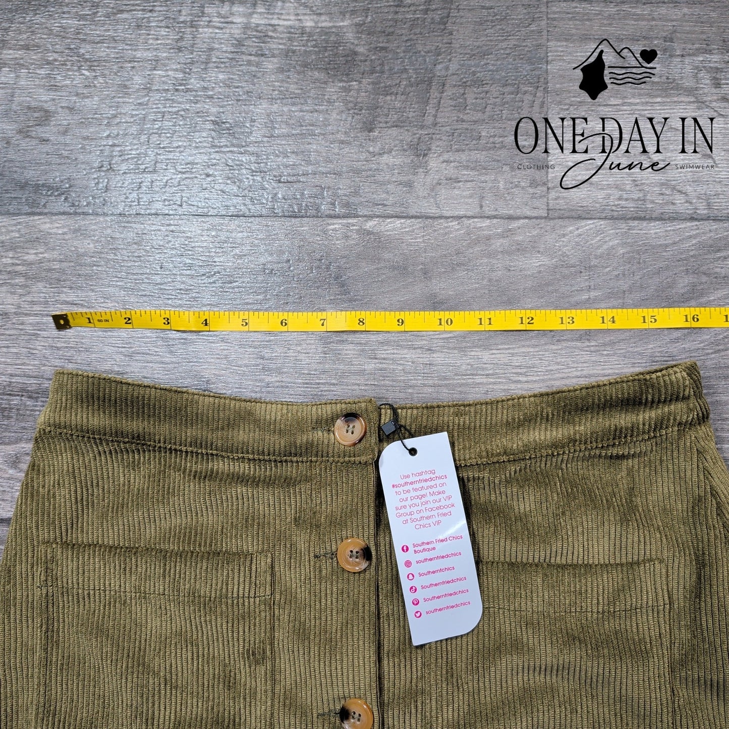 Southern Fried Chic Corduroy Mini Skirt Size L