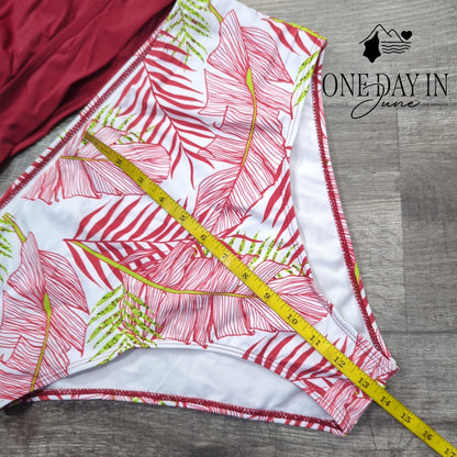 CharmLeaks High Waist High Neck Bikini Swimsuit Size XL