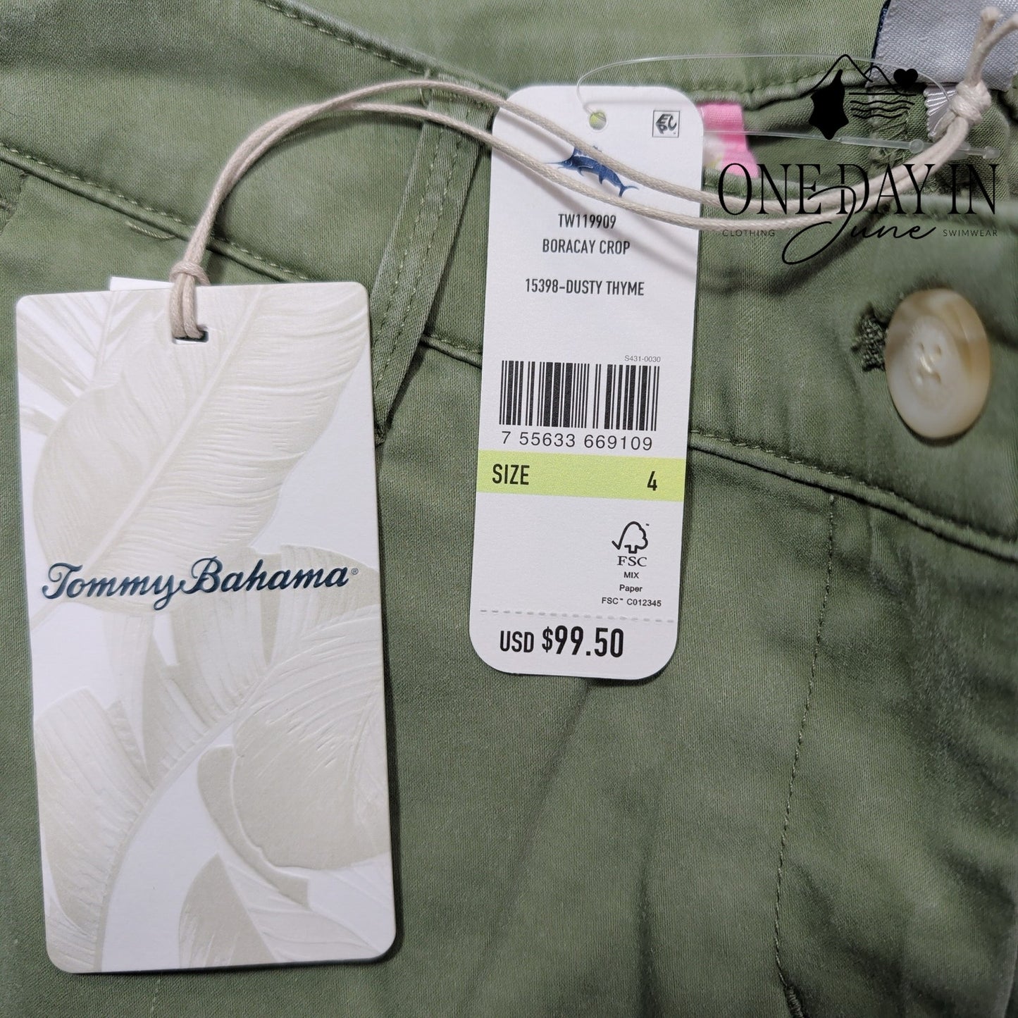 Tommy Bahama Boracay Crop Pants Size 4