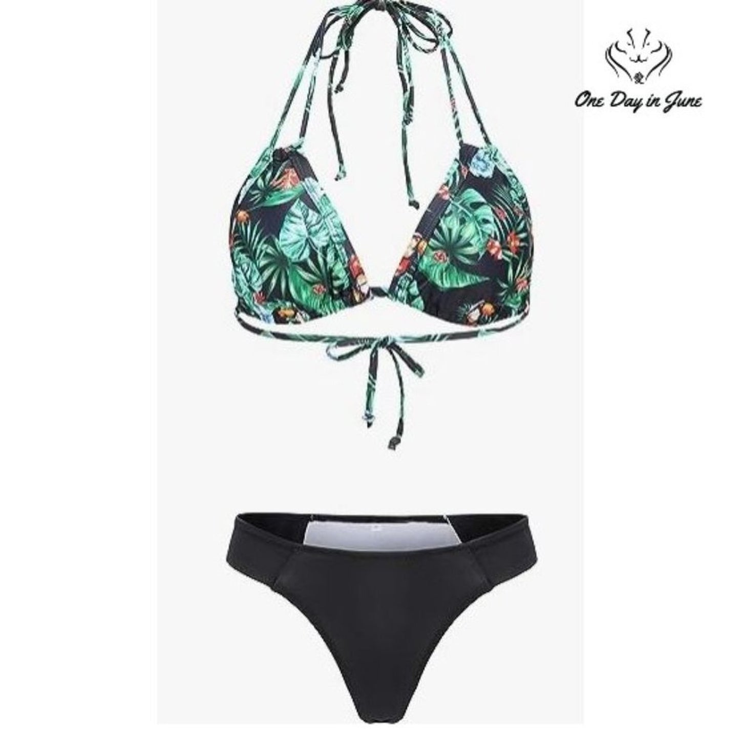 SSLR Halter Triangle Bikini Swimsuit Size M