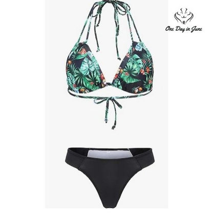 SSLR Halter Triangle Bikini Swimsuit Size M