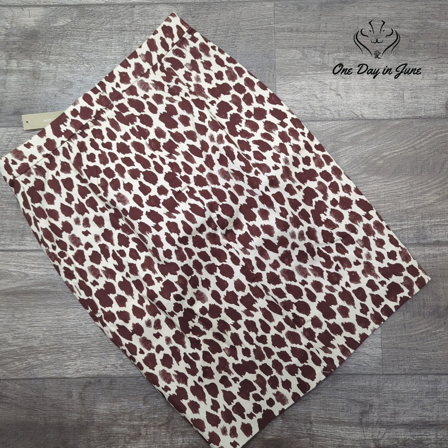 J.Crew Animal Print Pencil Skirt Size 4