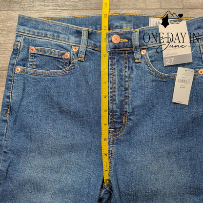 Gap High Rise Capri Skinny Jeans Medium Indigo NWT Size 4 (27)