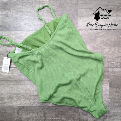 Shade & Shore Smocked One Piece Swimsuit Size L