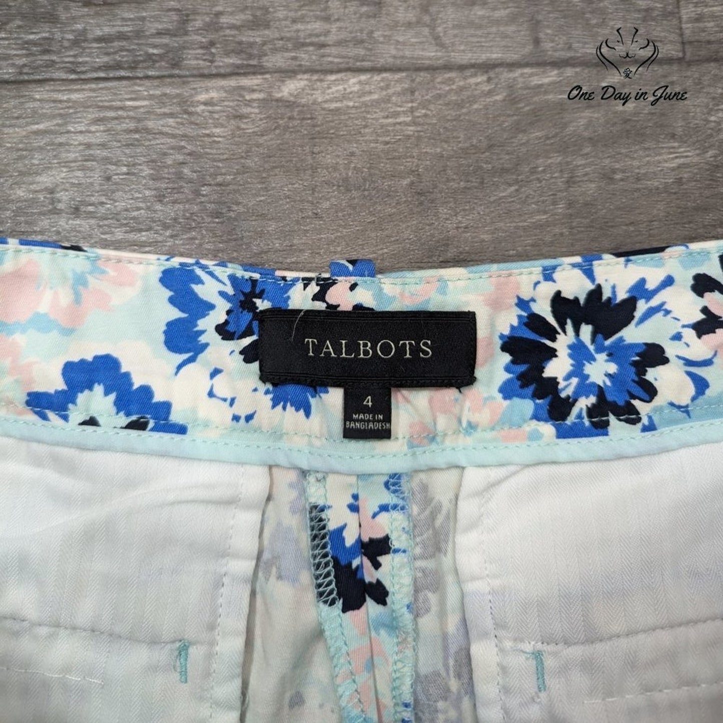 Talbots Floral Bermuda Shorts Size 4