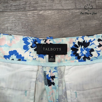 Talbots Floral Bermuda Shorts Size 4