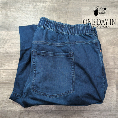 Lane Bryant Pull-On Lightweight Denim Straight Jeans Drawstring NWT Size 26