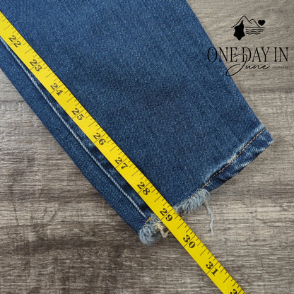 Good American Good Legs Skinny Jeans High Rise Distressed Blue NWT Size 6