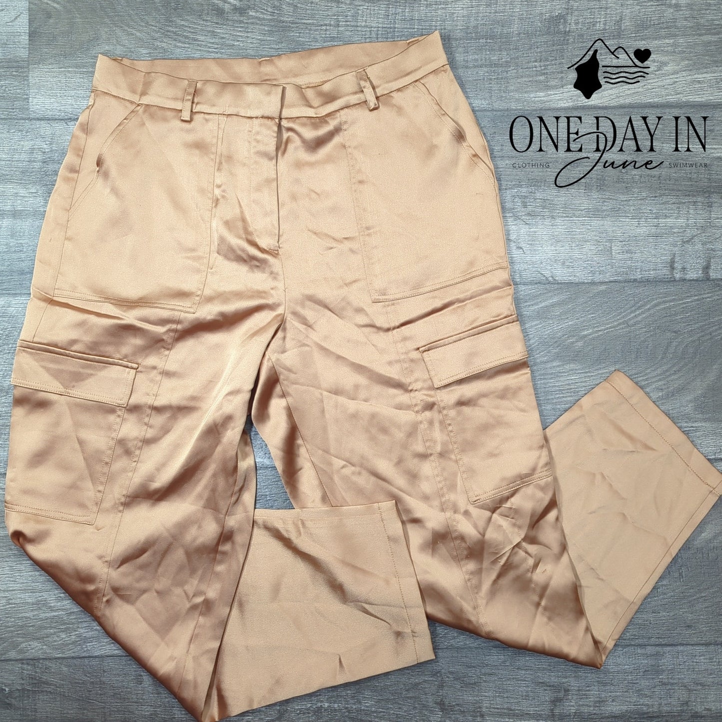 Bailey Silk Like Cargo Pants Size 12