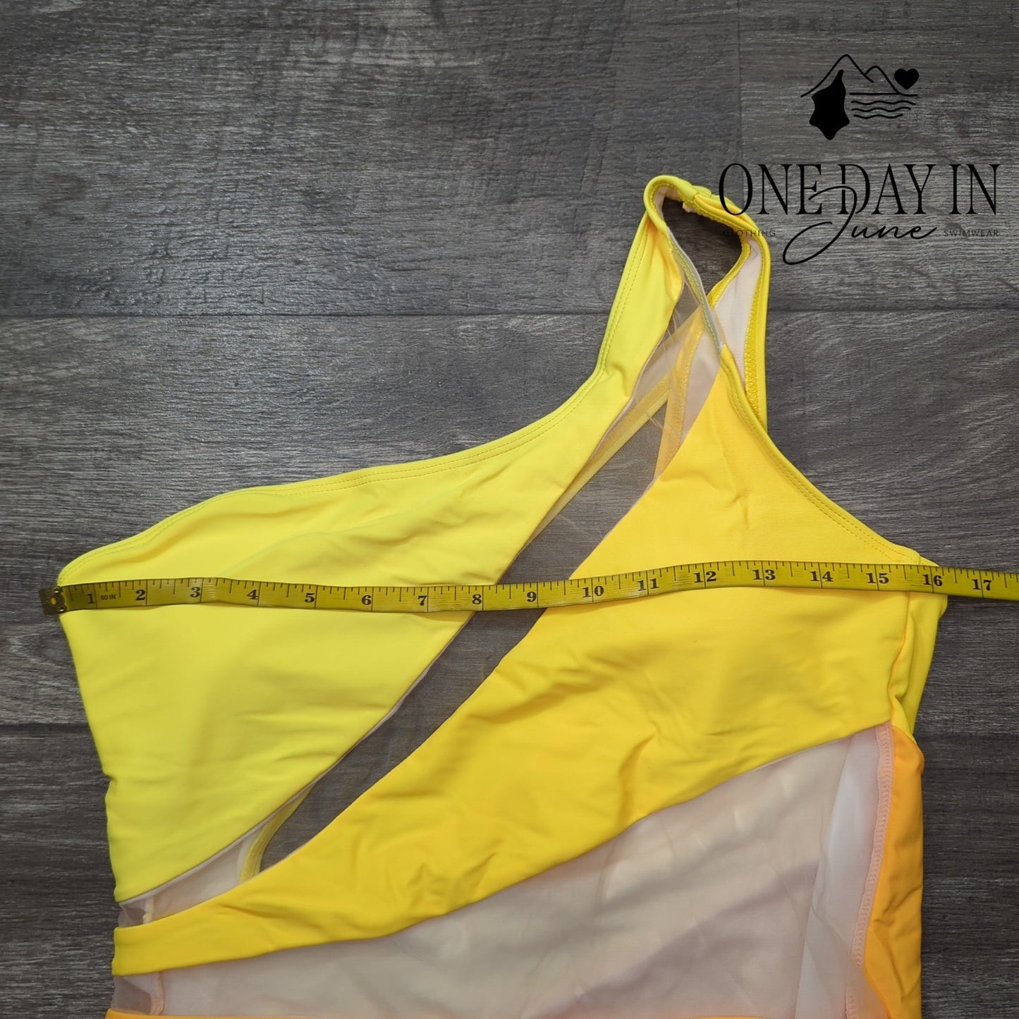 Adisputent One Shoulder Mesh One Piece Swimsuit Size XL