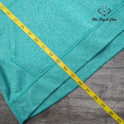 Field & Stream 1871 Graphic Hoodie Teal Pullover Sweatshirt Size M