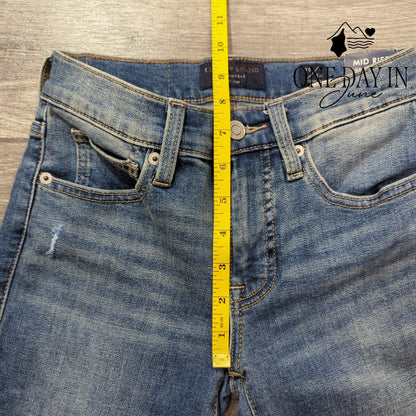 Lucky Brand Ava Mid Rise Super Skinny Jeans Size 00