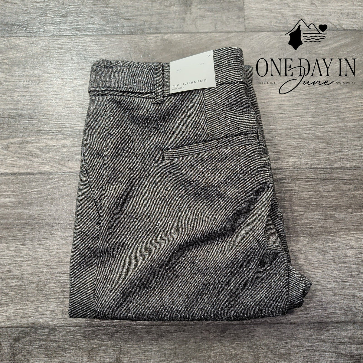 Loft The Riviera Slim Mid Rise Dress Pants Gray Tweed NWT Size 6
