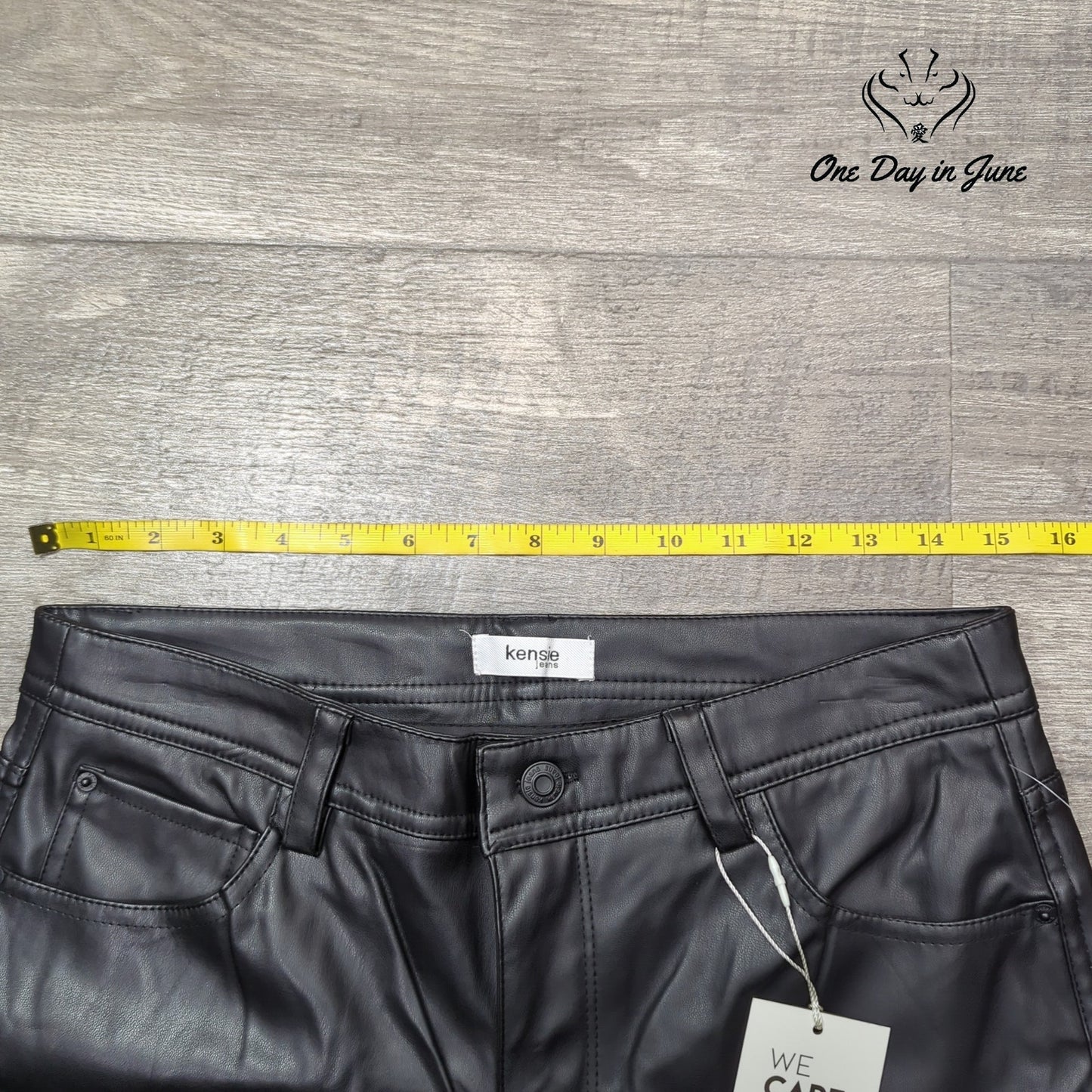 Kensie Jeans Vegan Leather Straight Leg Pants Size 8