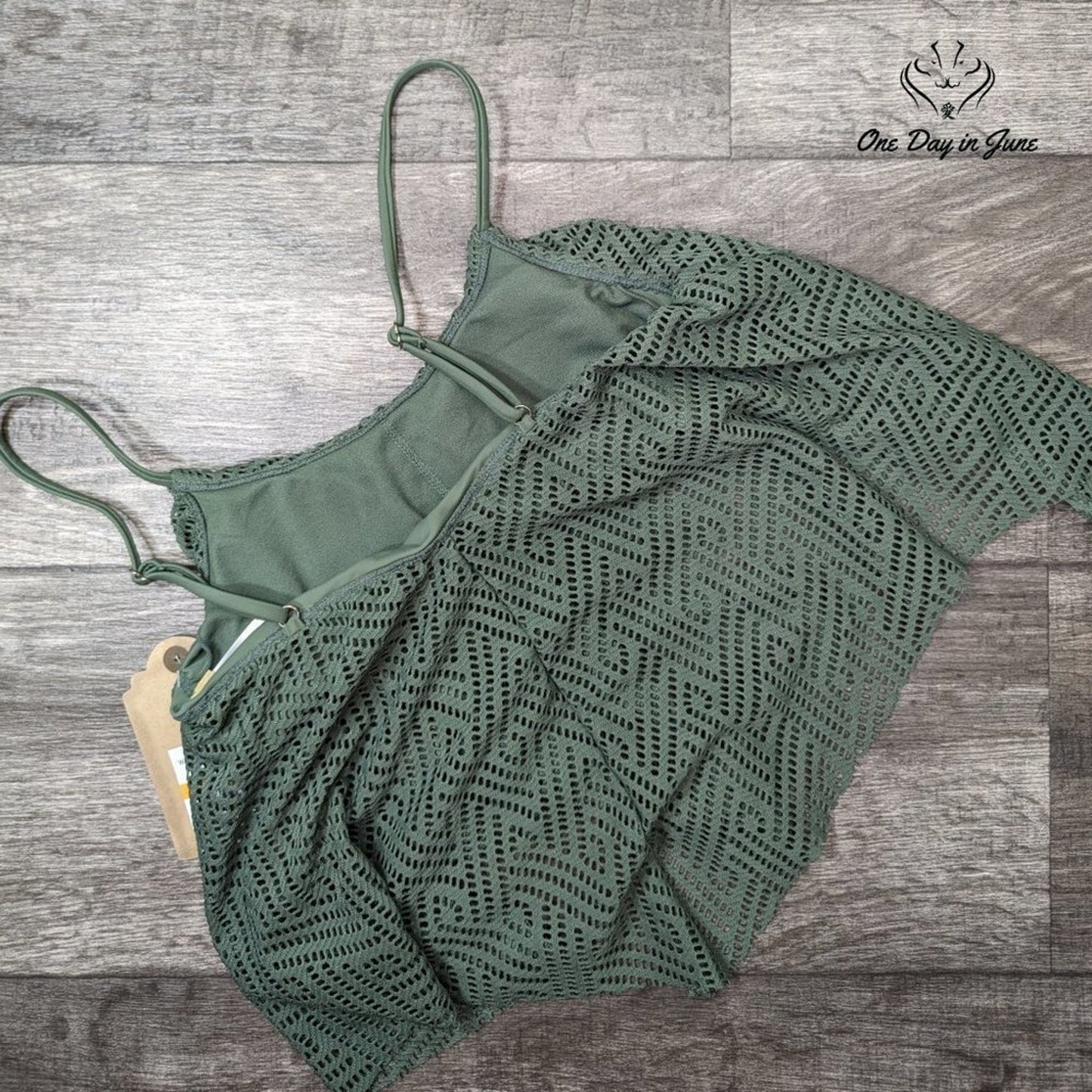 True Craft Wanderlust Crochet Bikini Top Size S