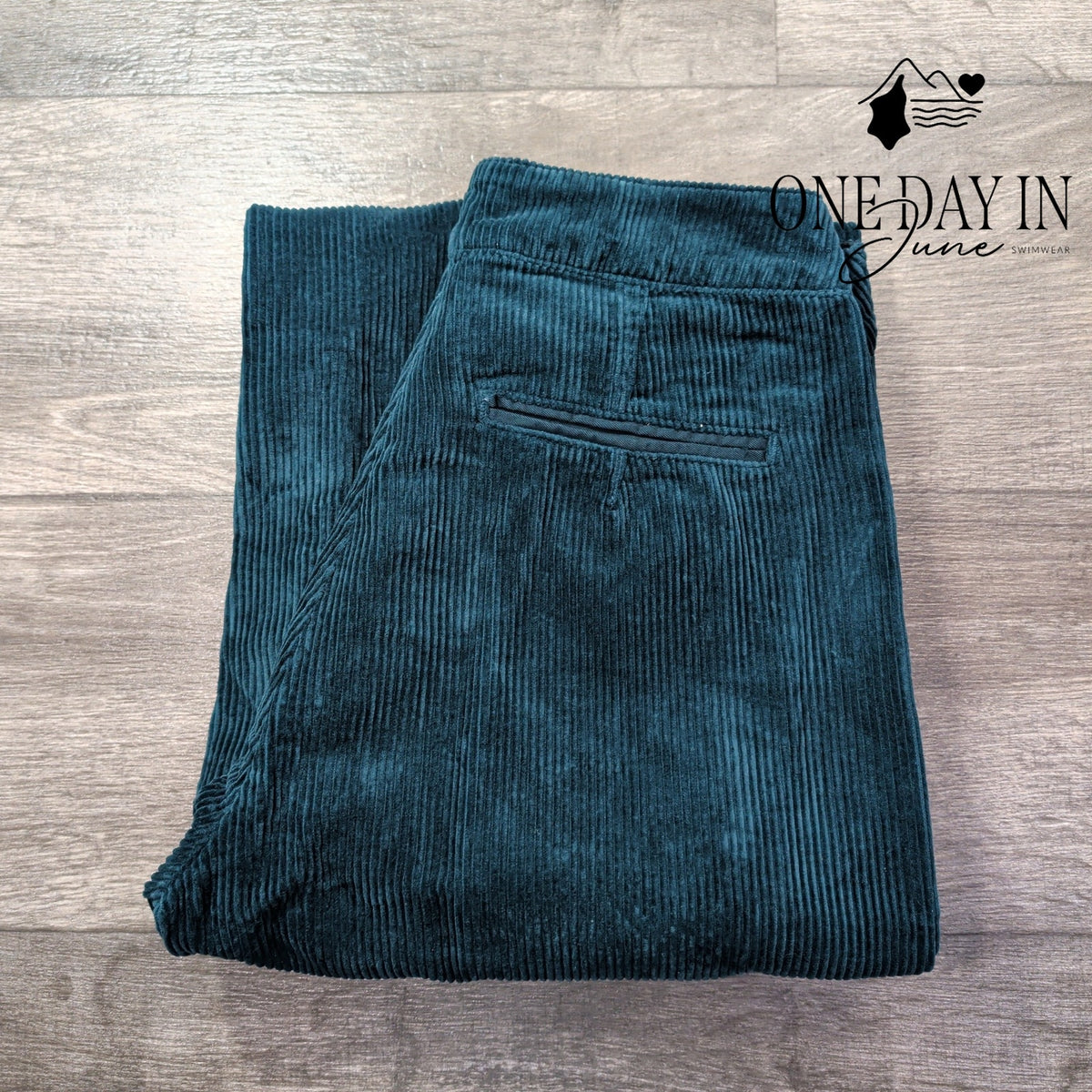 AG Adriano Goldschmied Wide Leg Corduroy Pants Dark Teal NWT Size 4 (27)